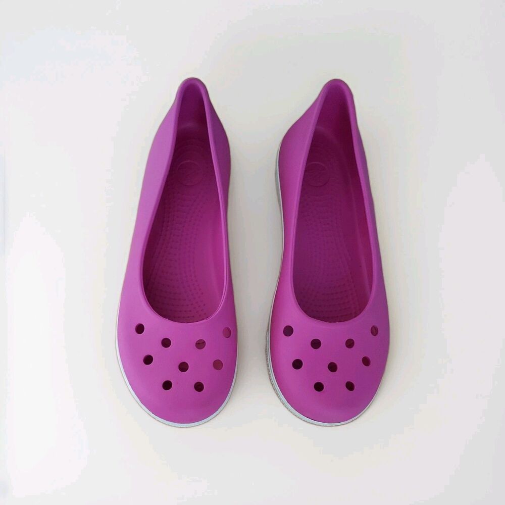 Crocs Crocband Airy Flats Pink Women's Size 10 Slip On - Ventilation Holes